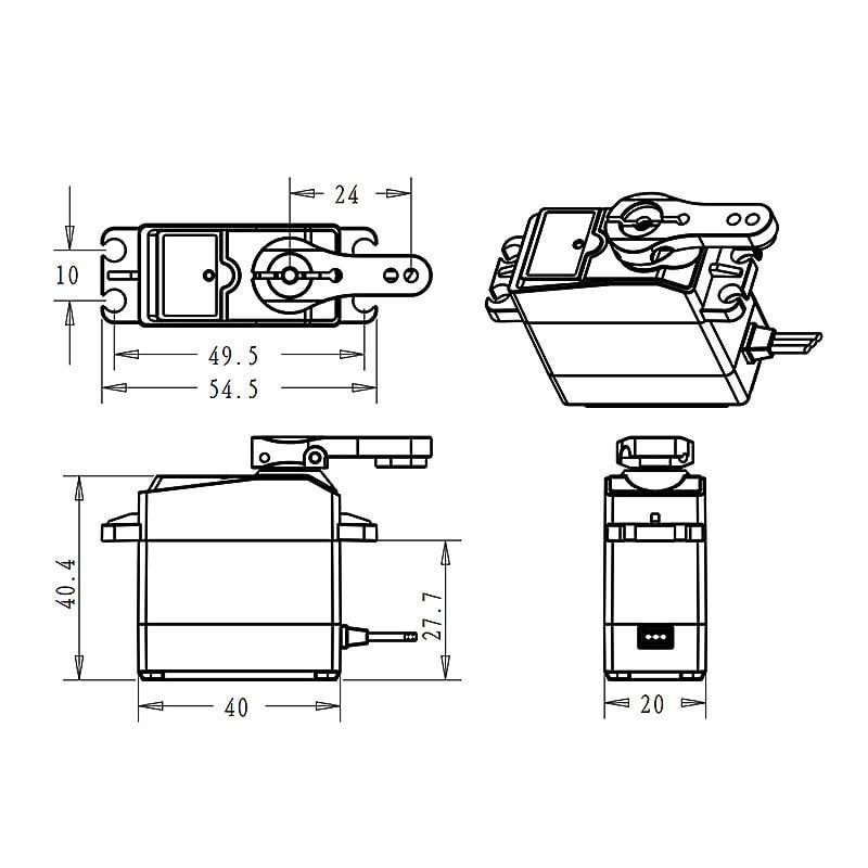DSSERVO BLS3235 35kg Servo Motor - 180 Derece 