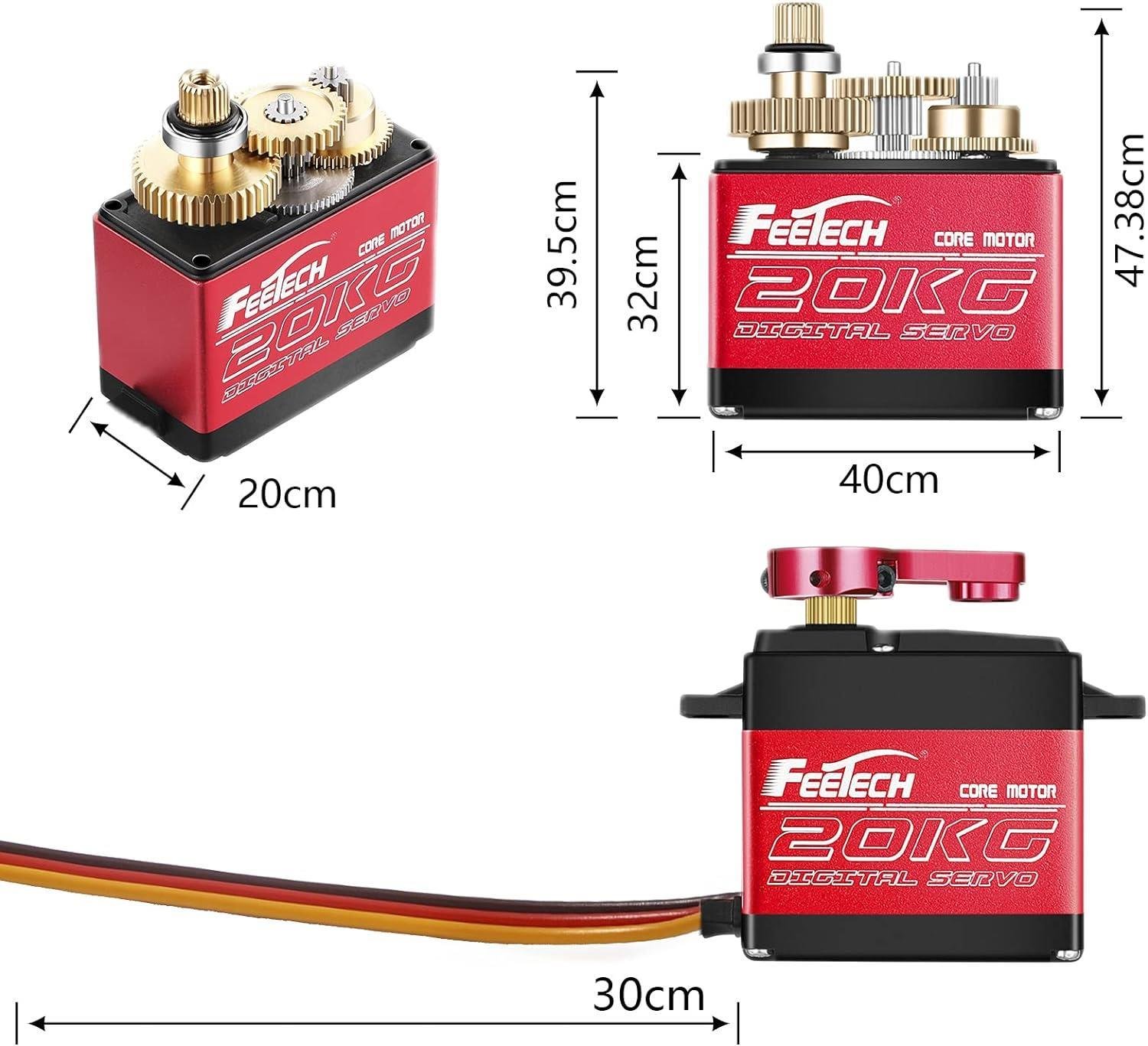 Feetech FT5320M 20kg Servo Motor Metal Dişli Yüksek Gerilim Torklu