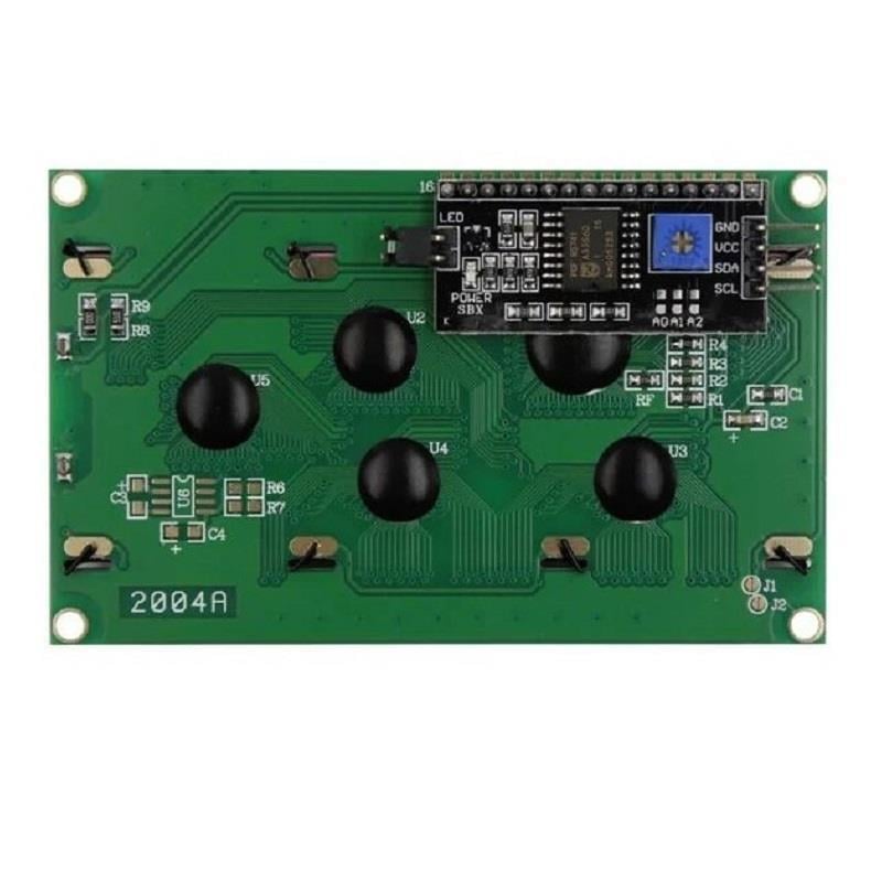 I2C Modül'lü 20x4 Karakter LCD Ekran - Mavi