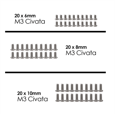 M3 Civata ve Somun Seti YSB (10 Parça 240 Adet)