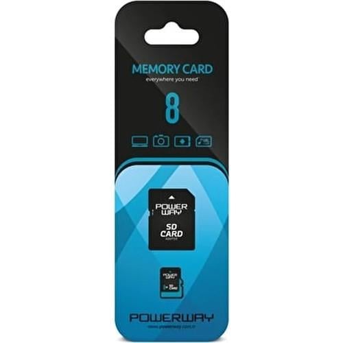 Powerway 8GB MicroSD + SD Adaptörü