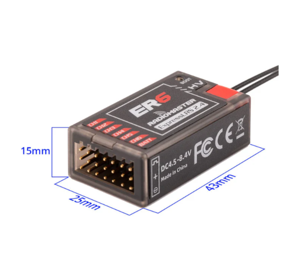 Radiomaster ER6 2.4Ghz ELRS PWM Receiver 