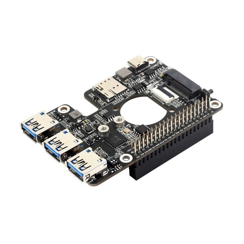 Raspberry Pi 5 için PCIe - M.2 4G/5G ve USB 3.2 HAT - Raspberry Pi 5 Uyumlu