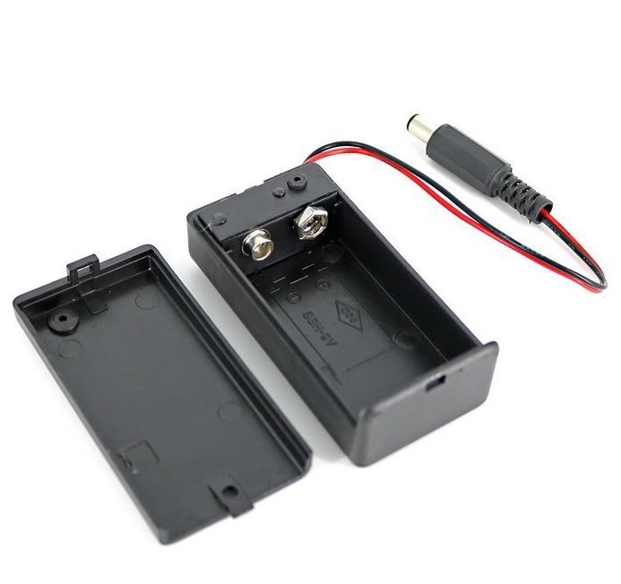 SBH-9V Pil Yuvası Kapaklı 2.1mm Jak Girişli