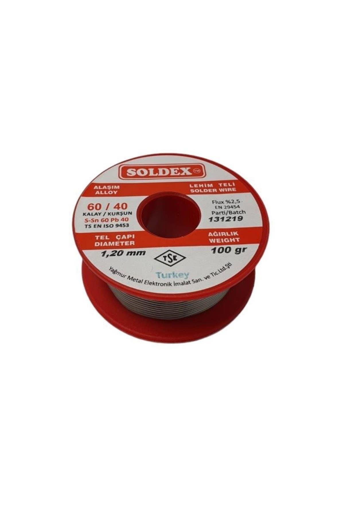 Soldex 100g 1,2mm Lehim Teli (%60 Kalay / %40 Kurşun)