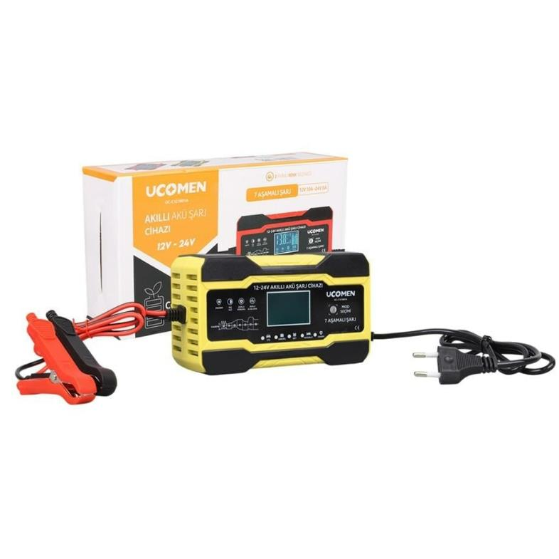 Ucomen Akü Şarj Cihazı 12/24 Volt 10A