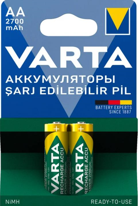 Varta 1.2V 2700mah AA ŞARJLI 2'Lİ KALEM PİL