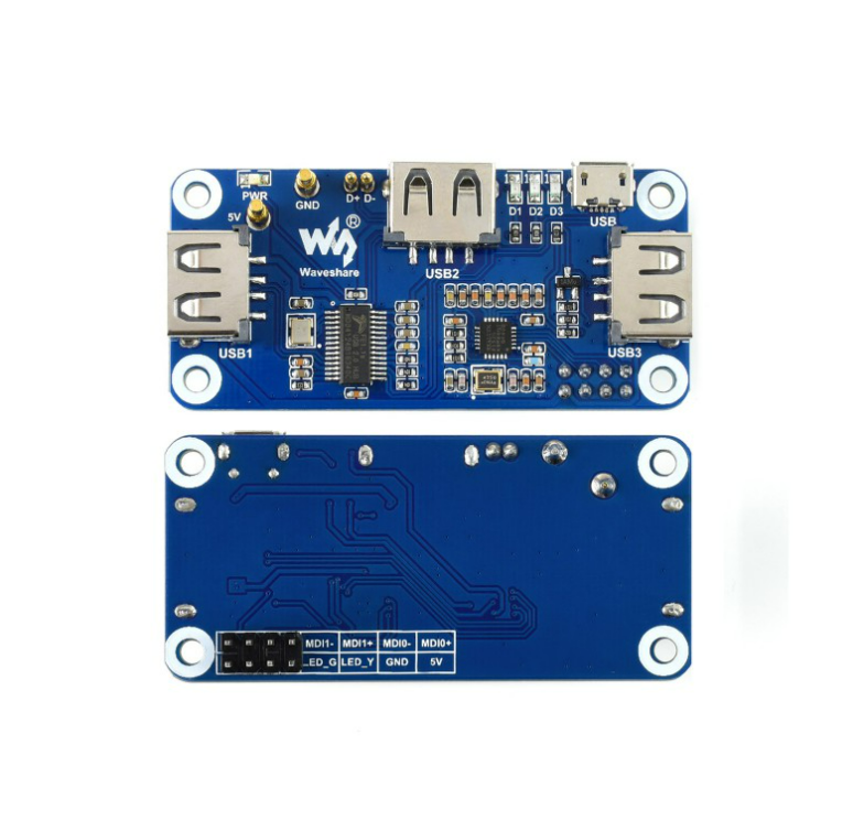 Waveshare Pi Zero Uyumlu PoE Ethernet/USB Hub HAT