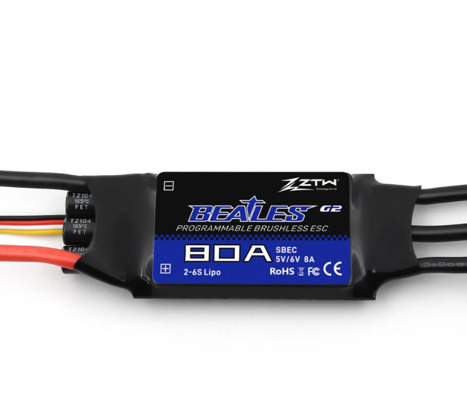 ZTW Beatles G2 80A ESC 32-Bit 2-6S (SBEC 5-6V 8A) 