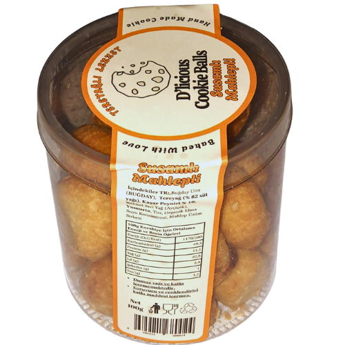 D'licious Cookie Balls Susamlı Mahlepli
