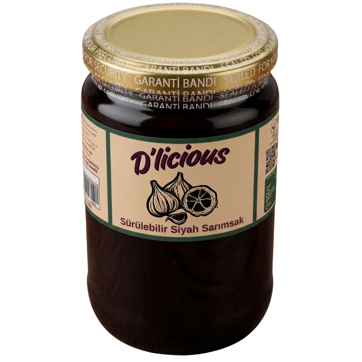 D'LICIOUS SİYAH SÜRÜLEBLİR TAŞKÖPRÜ SARIMSAĞI 600g