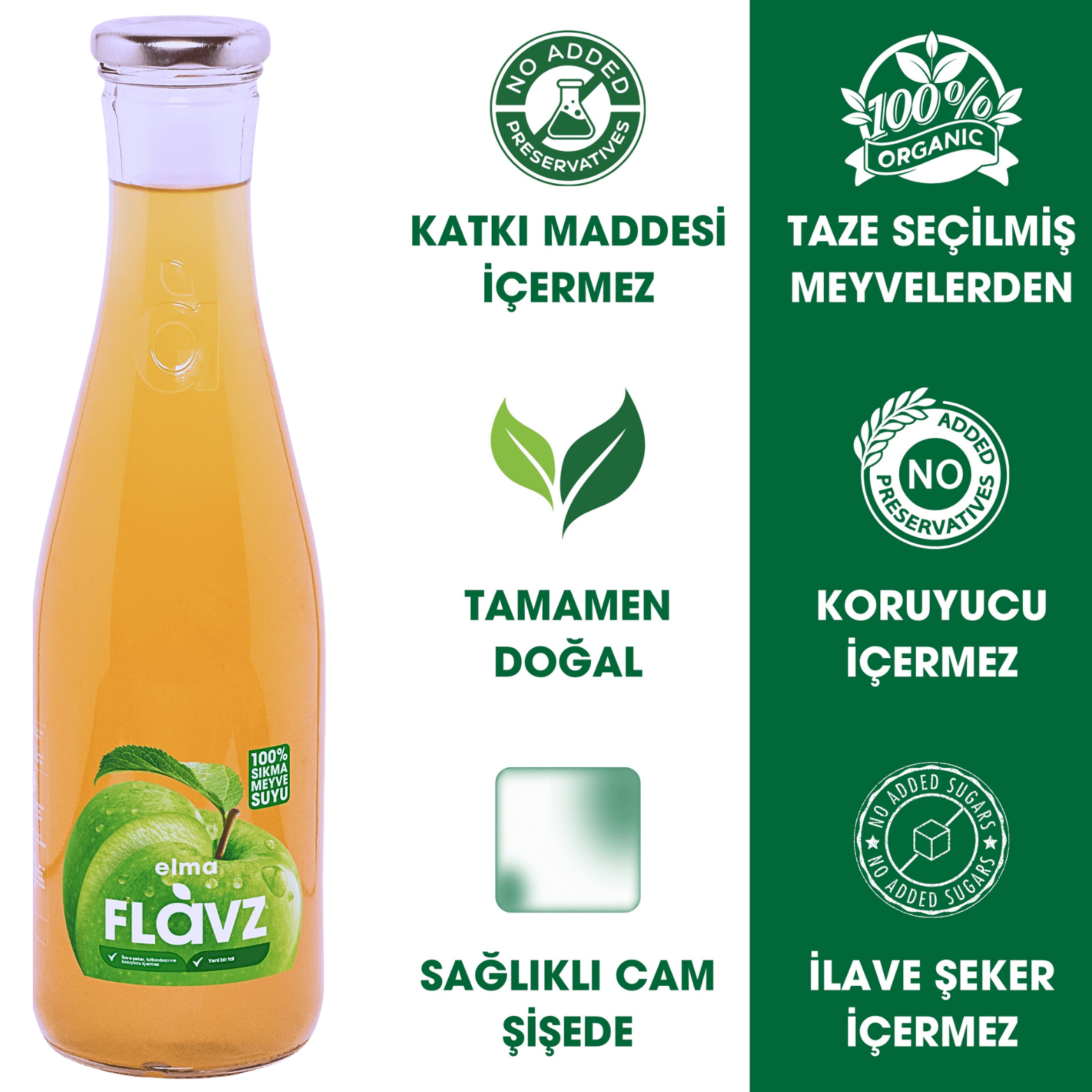 FLaVZ %100 ELMA SUYU 640 ml  
