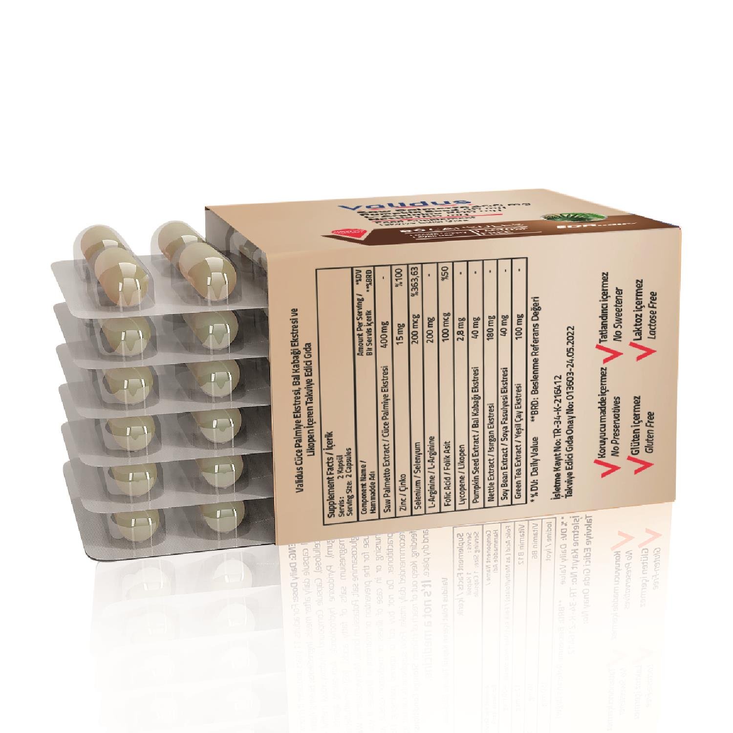 Saw Palmetto + Pumpkin Seed + Lycopene Blister Kapsül