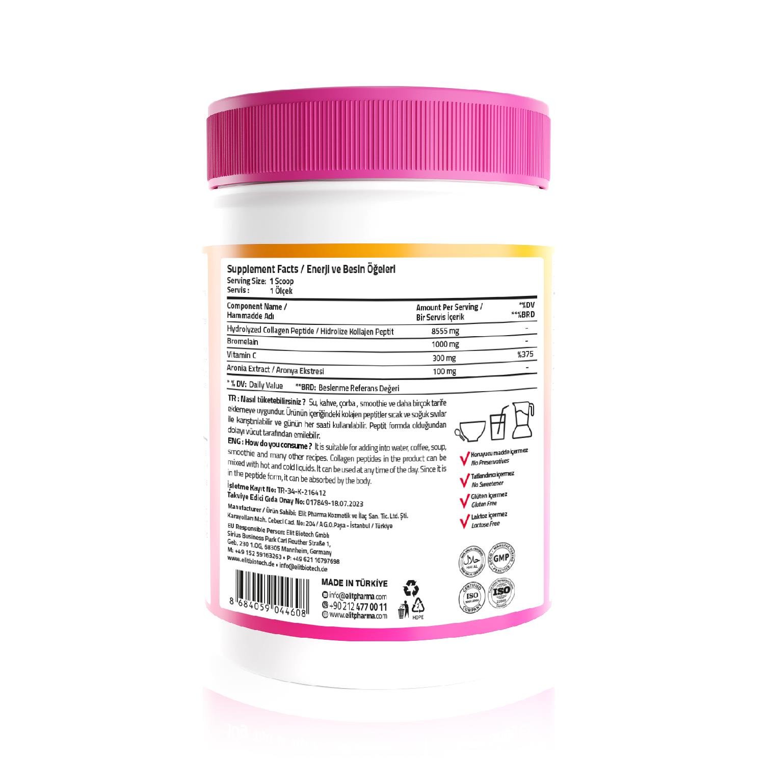 Super Slim Collagen Peptides + Bromelain Powder 300 g
