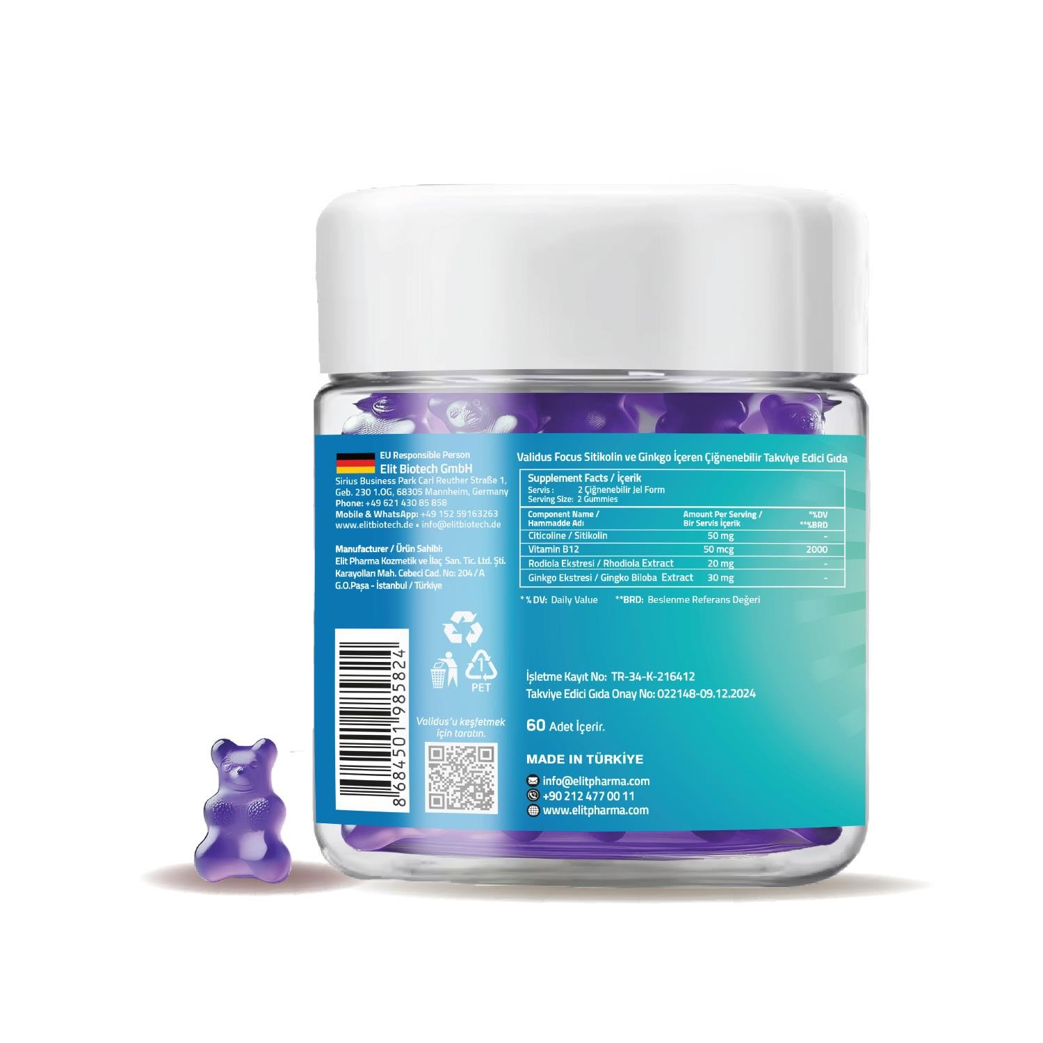 Validus Focus 60 Gummies