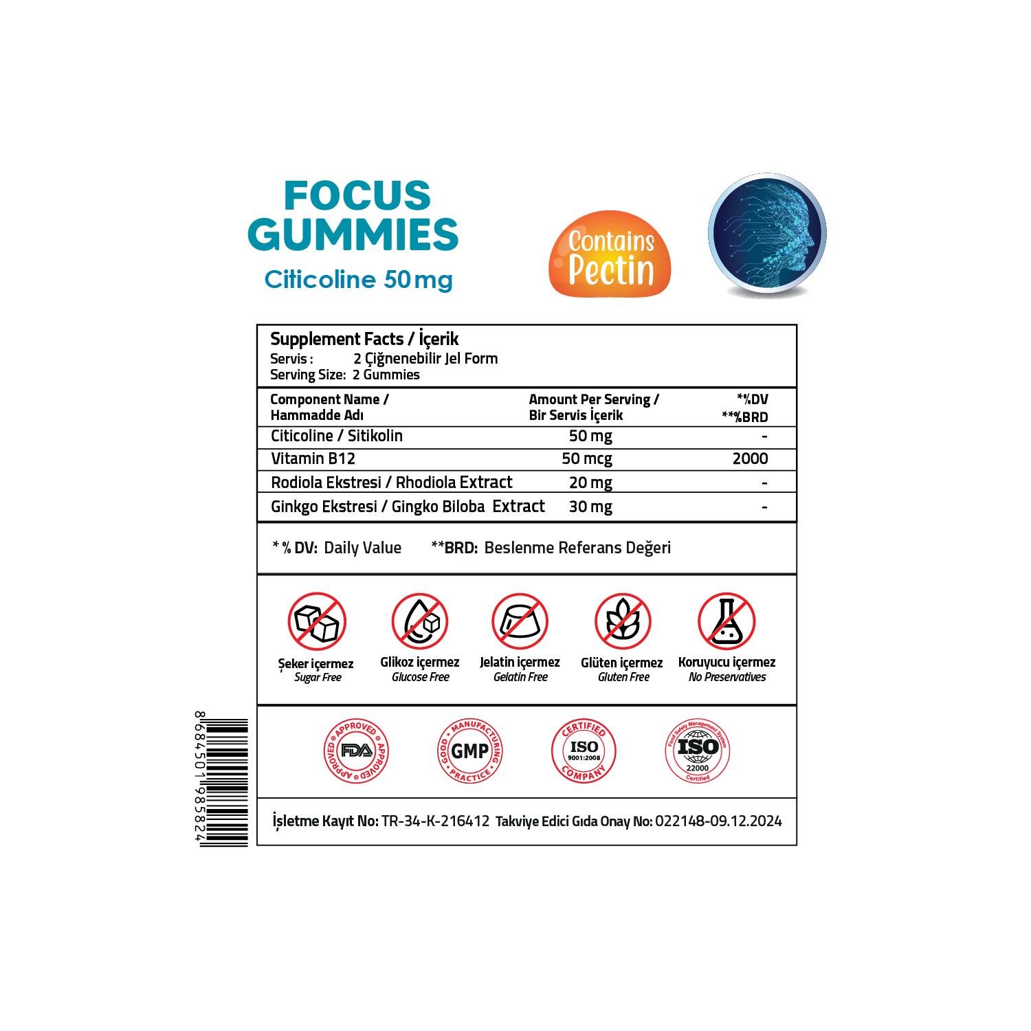 Validus Focus 60 Gummies