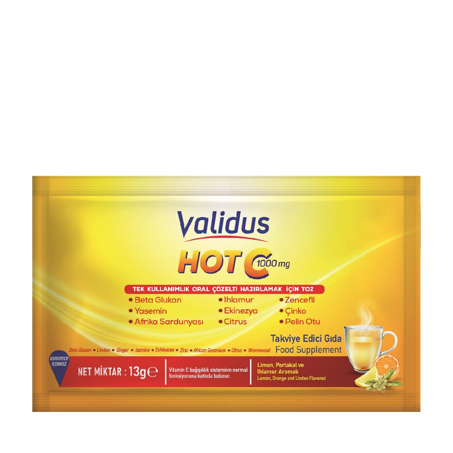 VALİDUS HOT C C Vitamini İçeren Takviye Edici Gıda