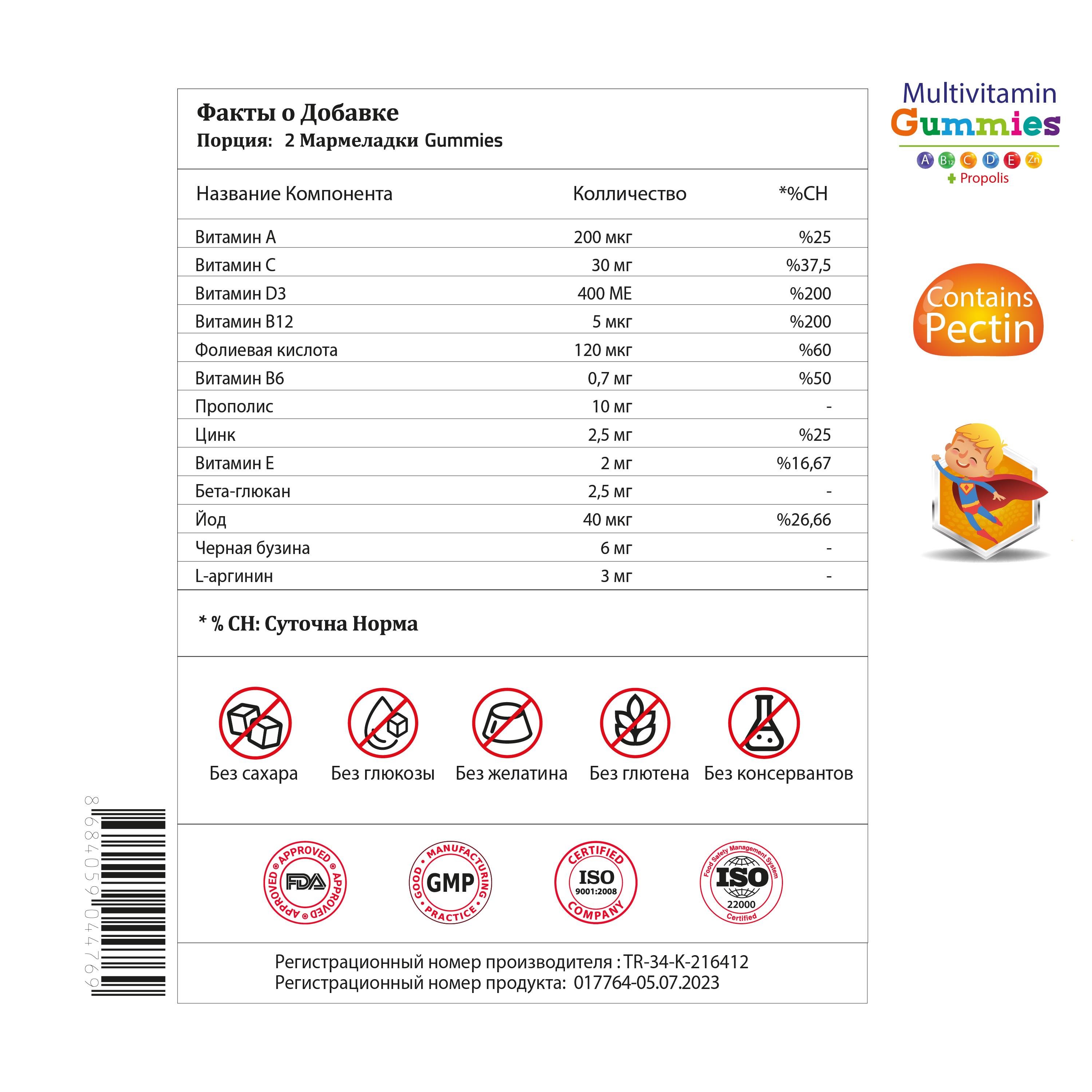 Validus Kids Multivitamin 60 Gummies