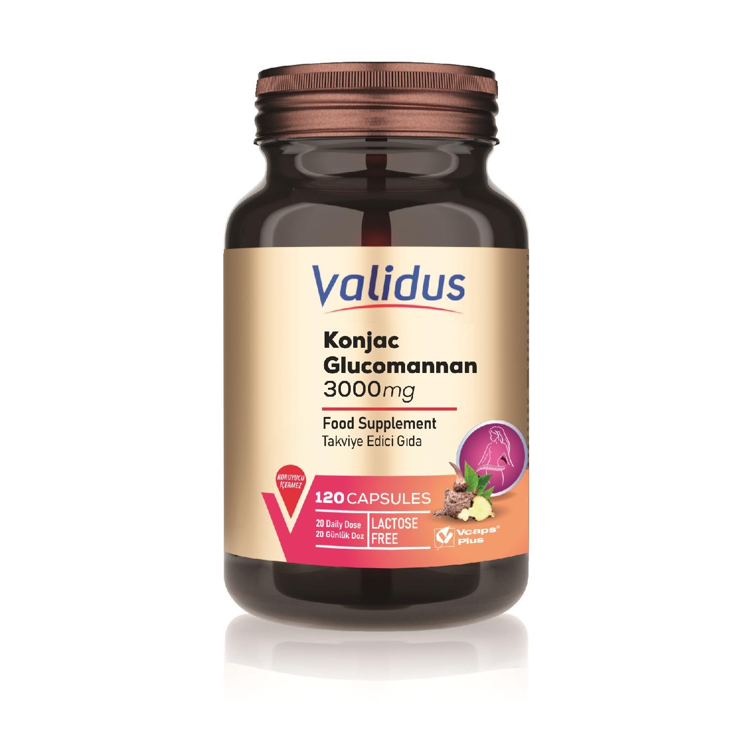 Validus Konjak Glukomannan 3000 mg 120 Capsules
