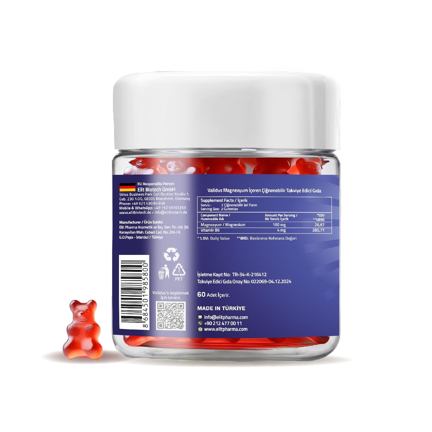 Validus Magnesium 60 Gummies