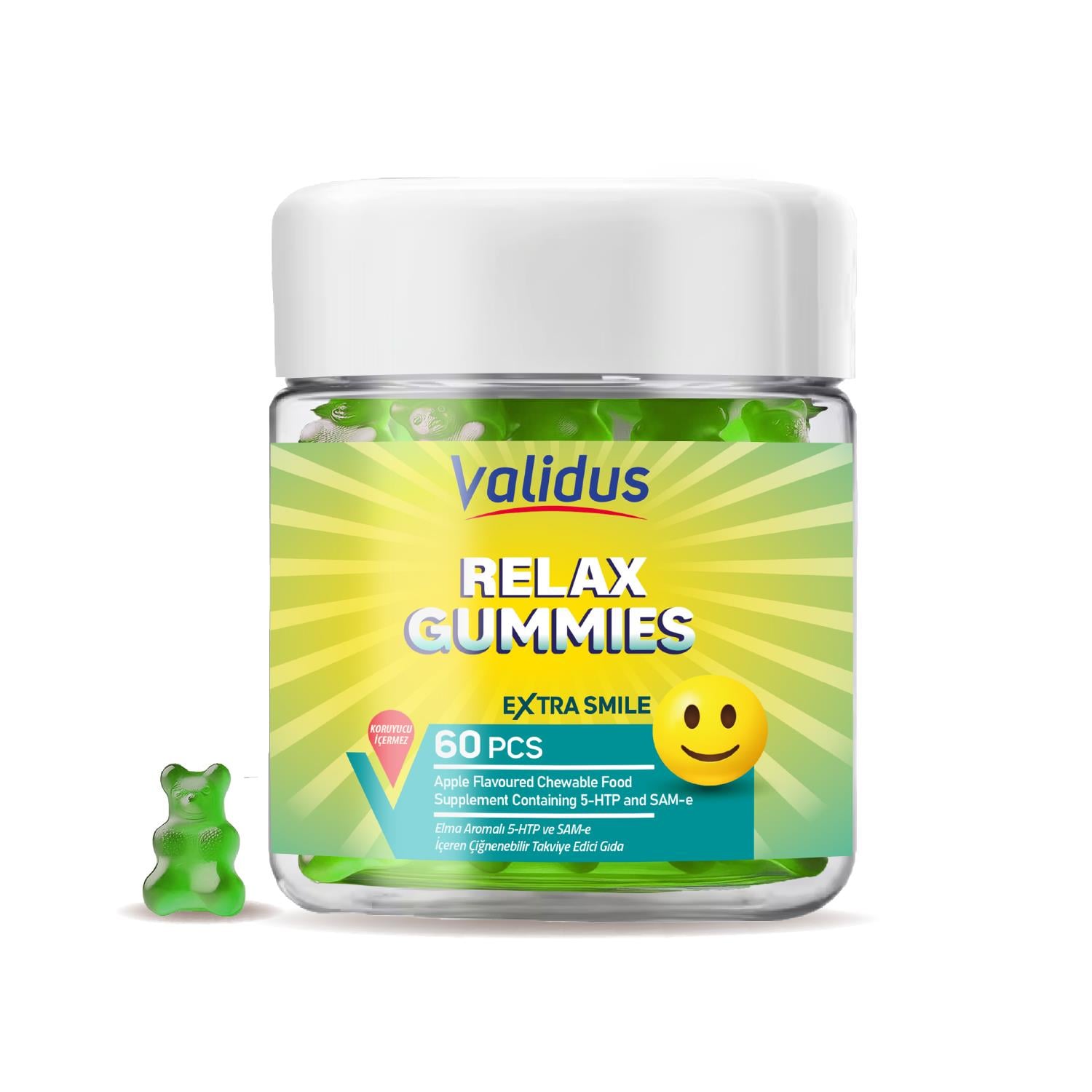 Validus Relax 5-HTTP 200 mg  + Sam-e 25 mg 60 Gummies