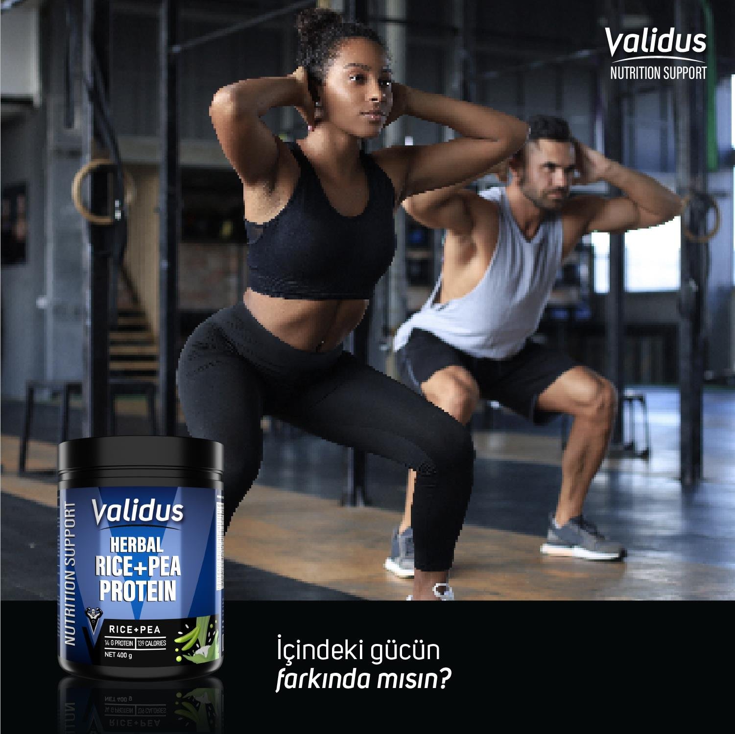 Validus Vegan Rice + Pea Protein 400 g