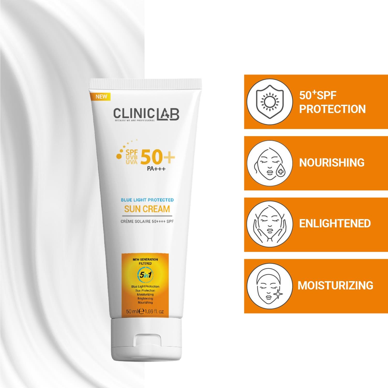 Cliniclab 50+Spf Protector Sun Cream 50 mL 