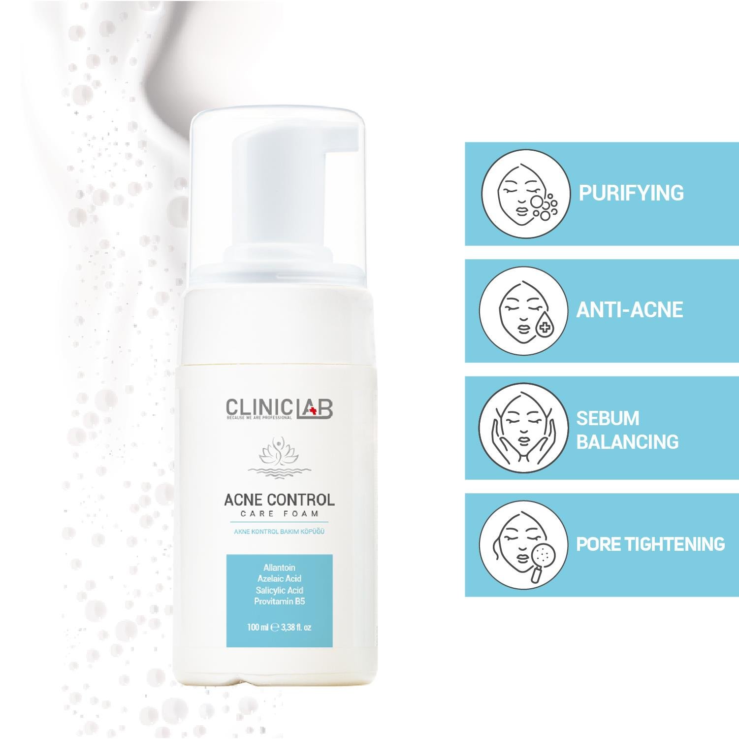 ClinicLab Acne Control Care Foam 100ml