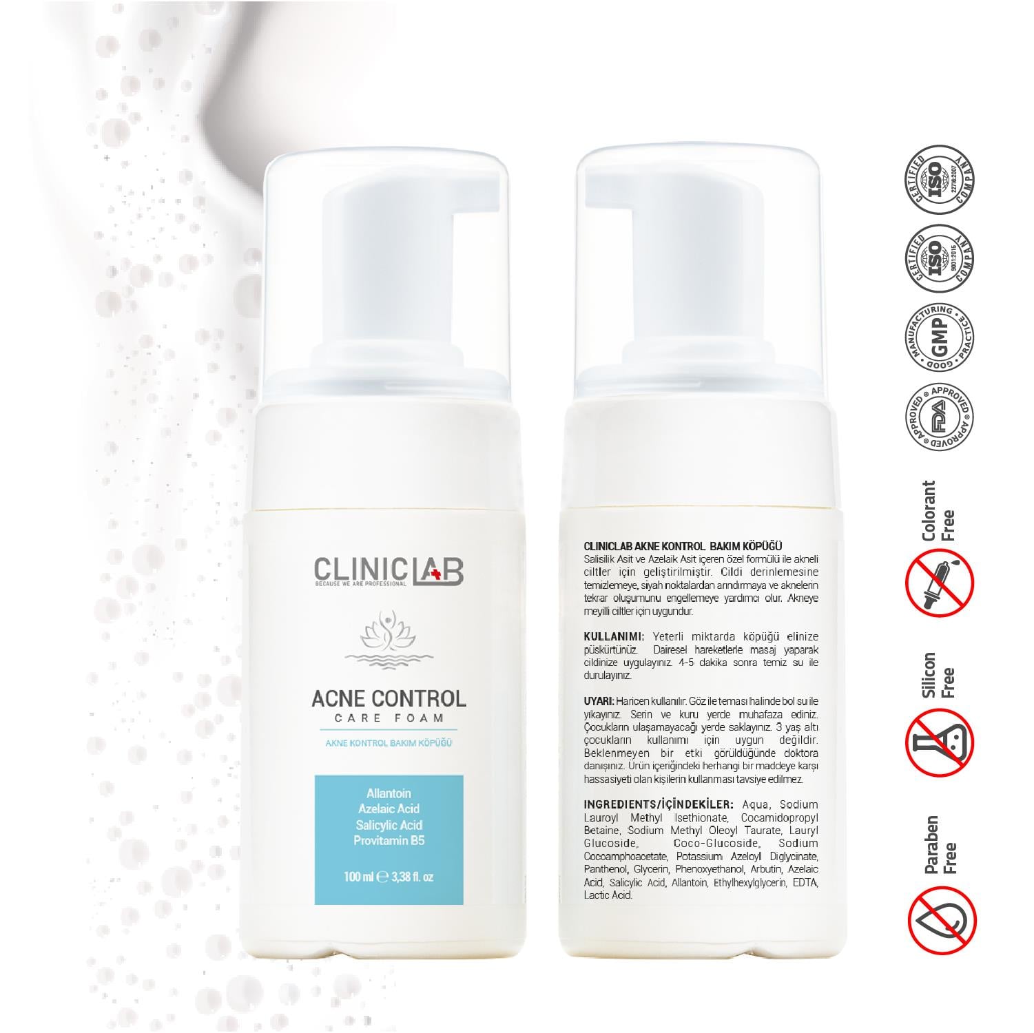 ClinicLab Acne Control Care Foam 100ml