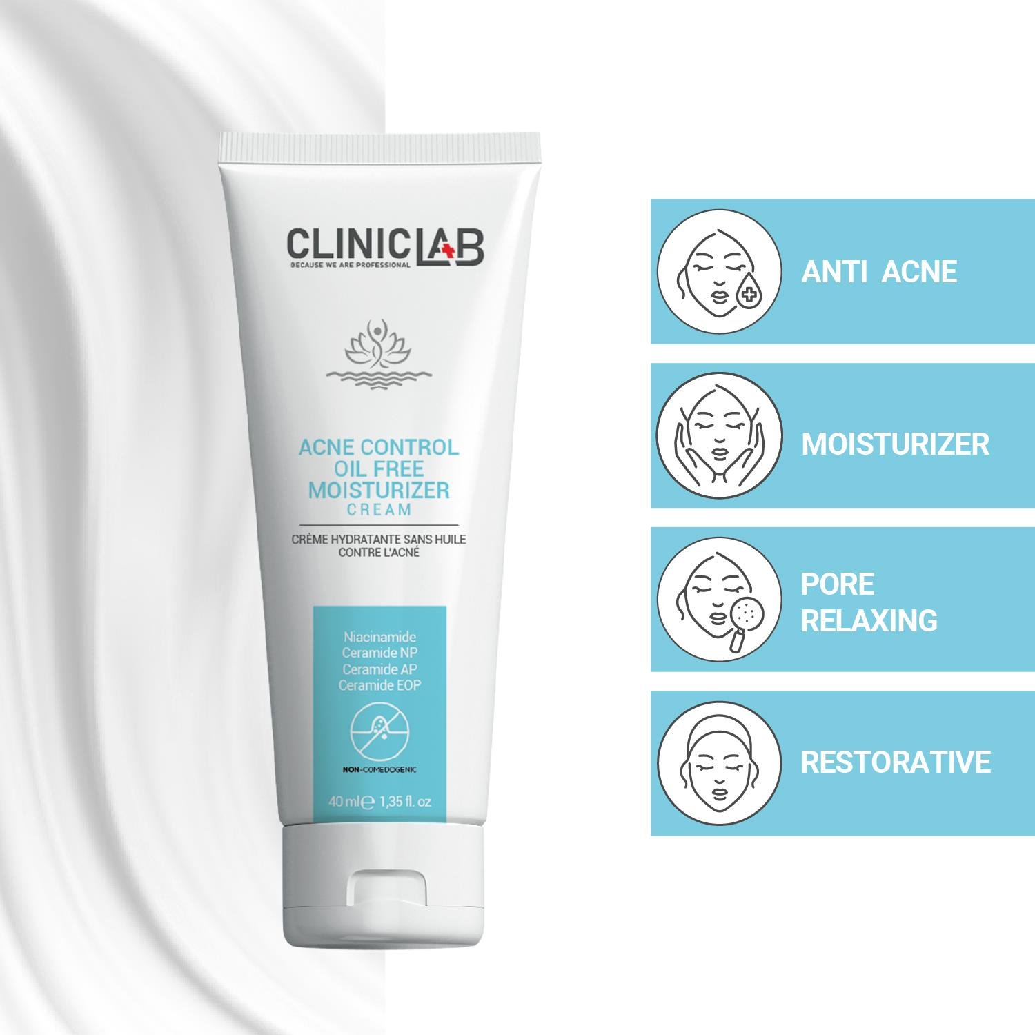 Cliniclab Acne Control Oil Free Moisturizer Cream 50 Ml