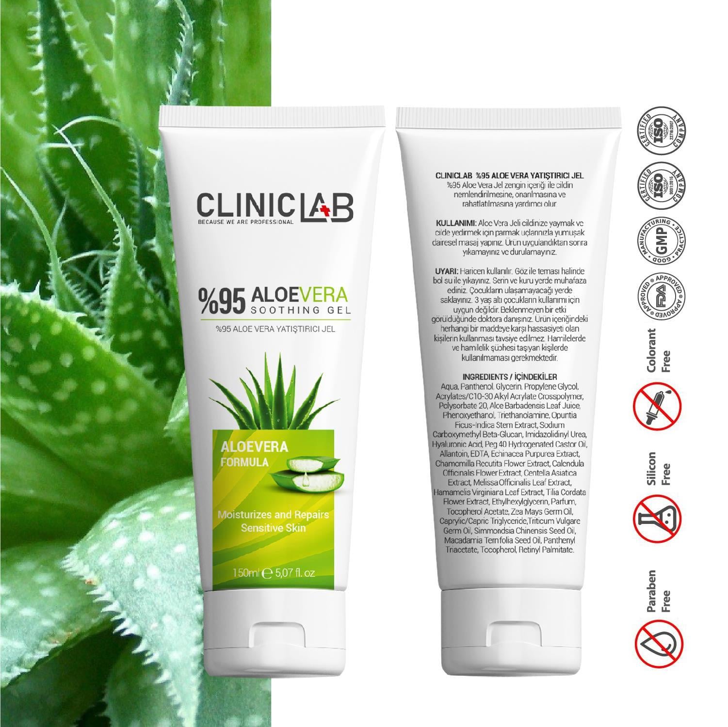 Cliniclab Aloevera %95  Soothing Gel 150 mL