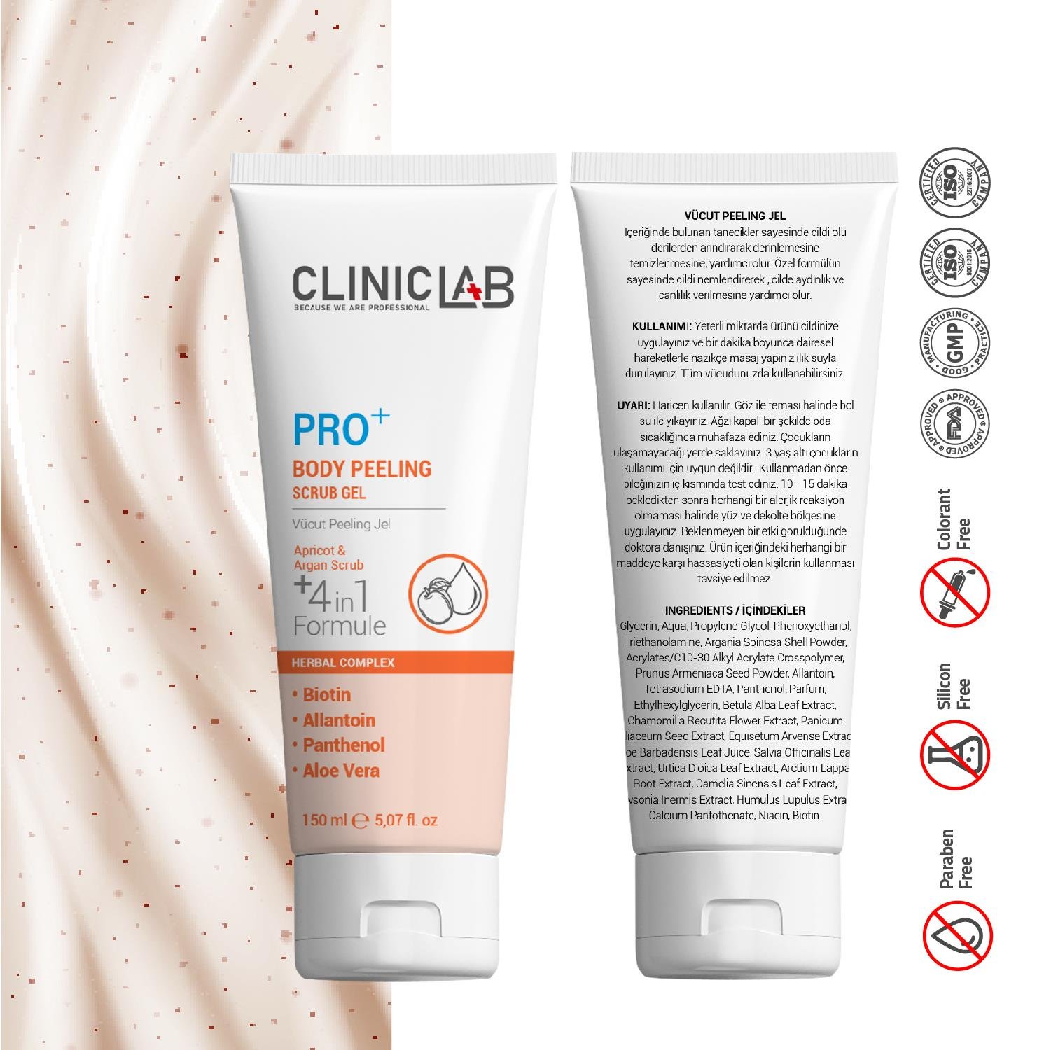 ClinicLab Body Peeling Scrub Gel 150ml