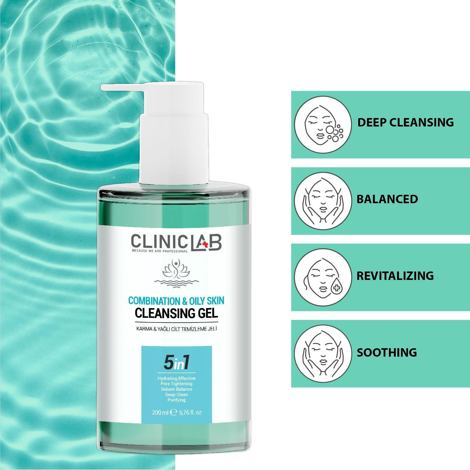Cliniclab Combination & Oily Skin Cleansing Gel 200 mL