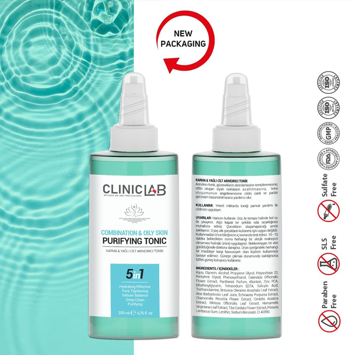 Cliniclab Combination & Oily Skin Purifying Tonic 200 mL