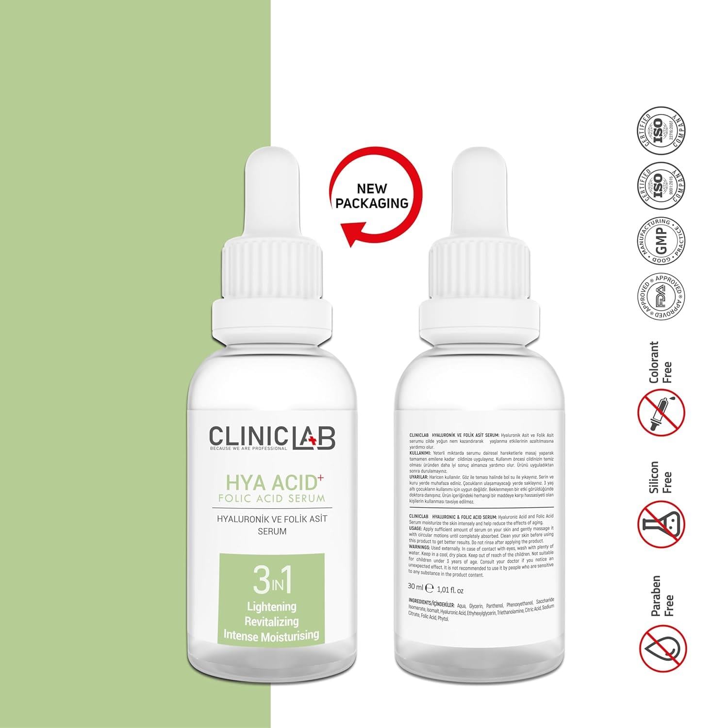 ClinicLab Hyaluronic  Acid & Folic Acid Serum 30 ml