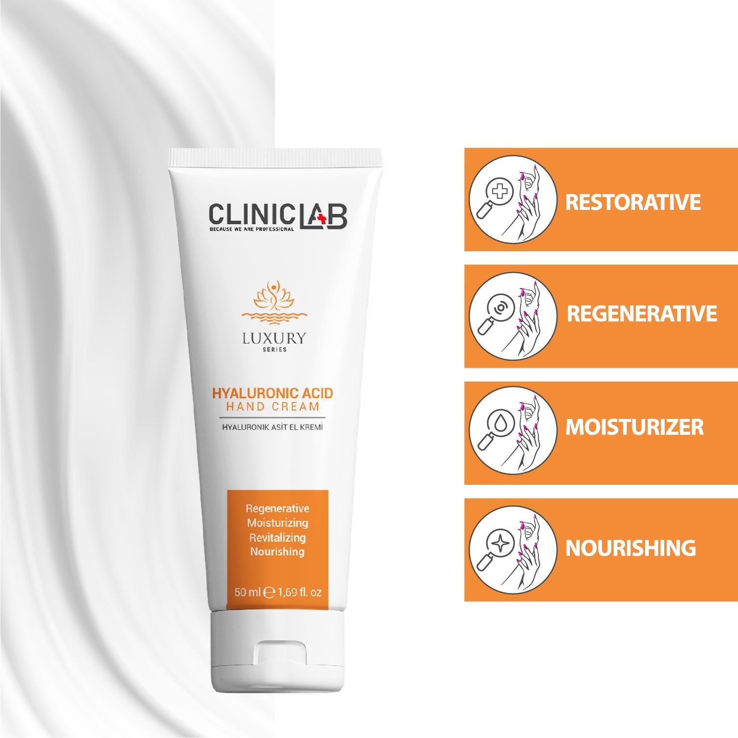 Cliniclab Luxury Hyaluronic Acid Hand Cream 50 mL