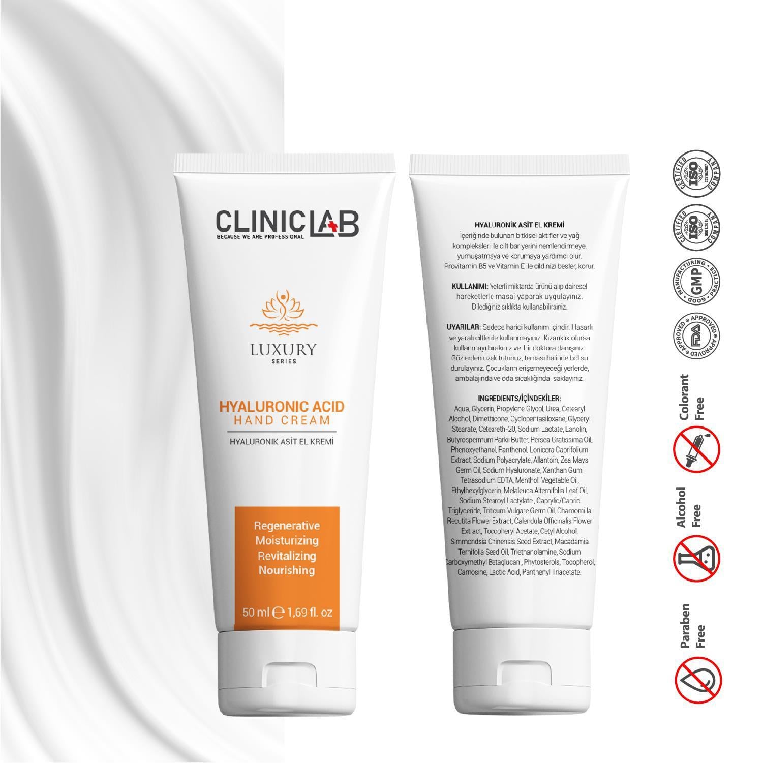Cliniclab Luxury Hyaluronic Acid Hand Cream 50 mL