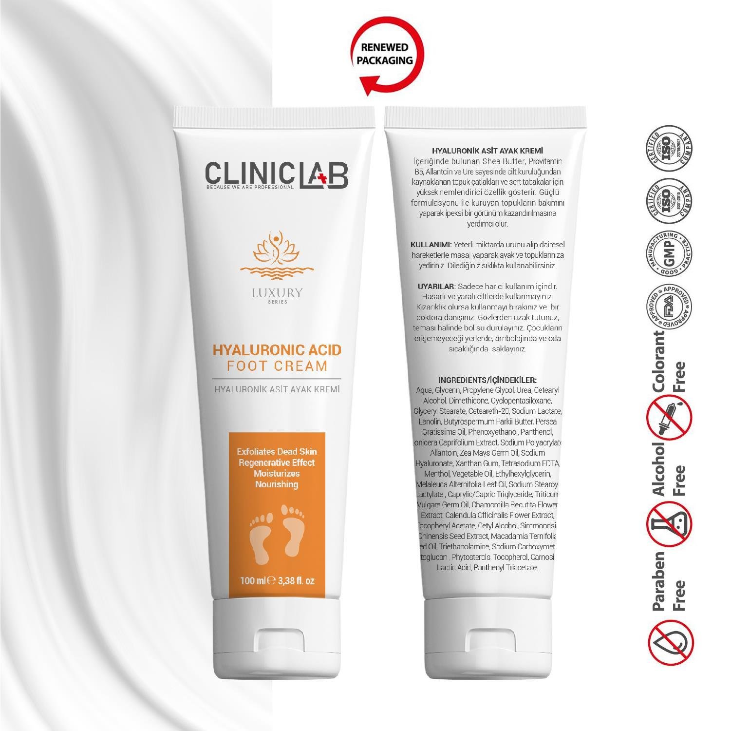 ClinicLab Luxury Hyaluronic Acit Foot Cream 100ml