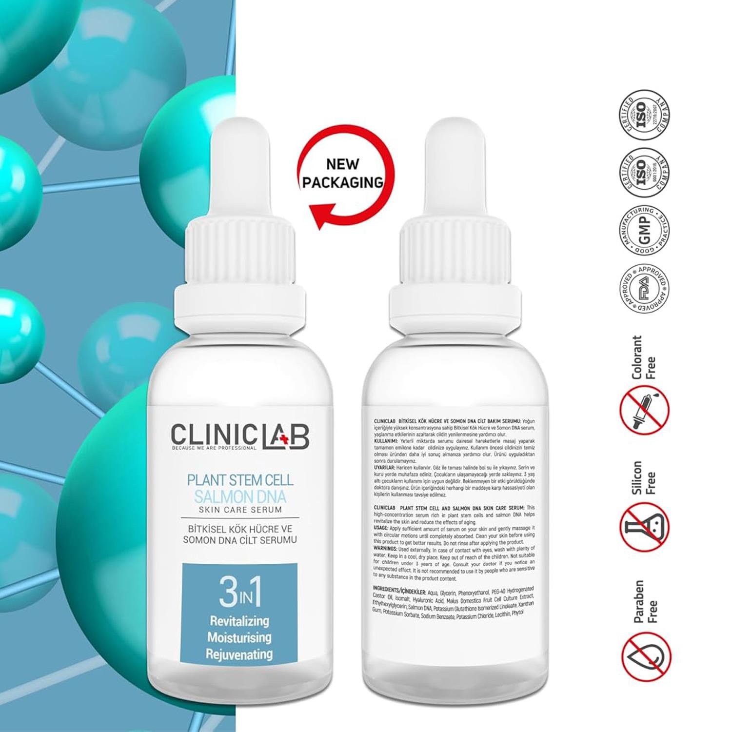 ClinicLab Plant Stem Cell and Salmon DNA Skin Care Serum 30 Ml