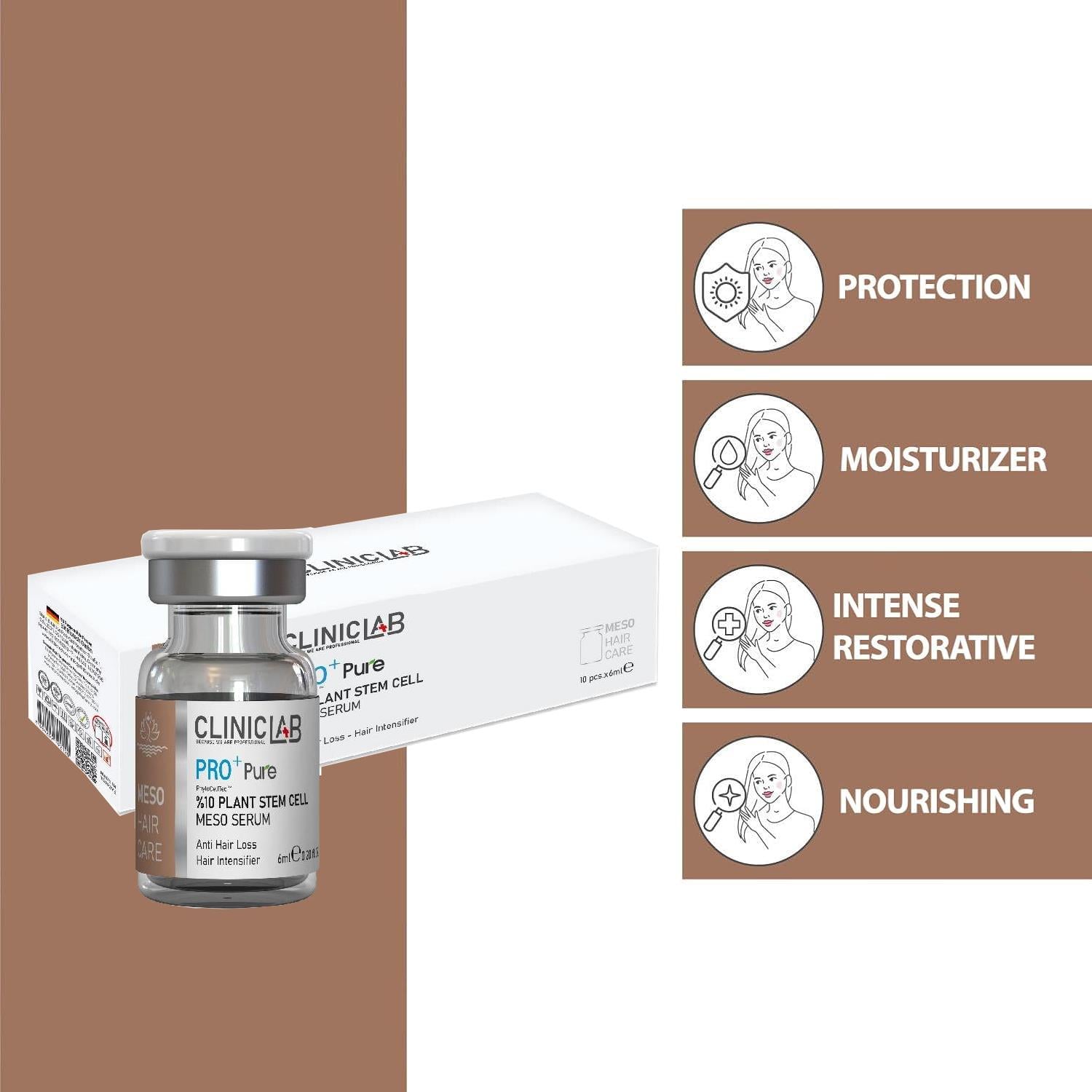 Cliniclab Pro+ Pure %10 Plant Stem Cell Meso Serum 6 mL x 10 pcs