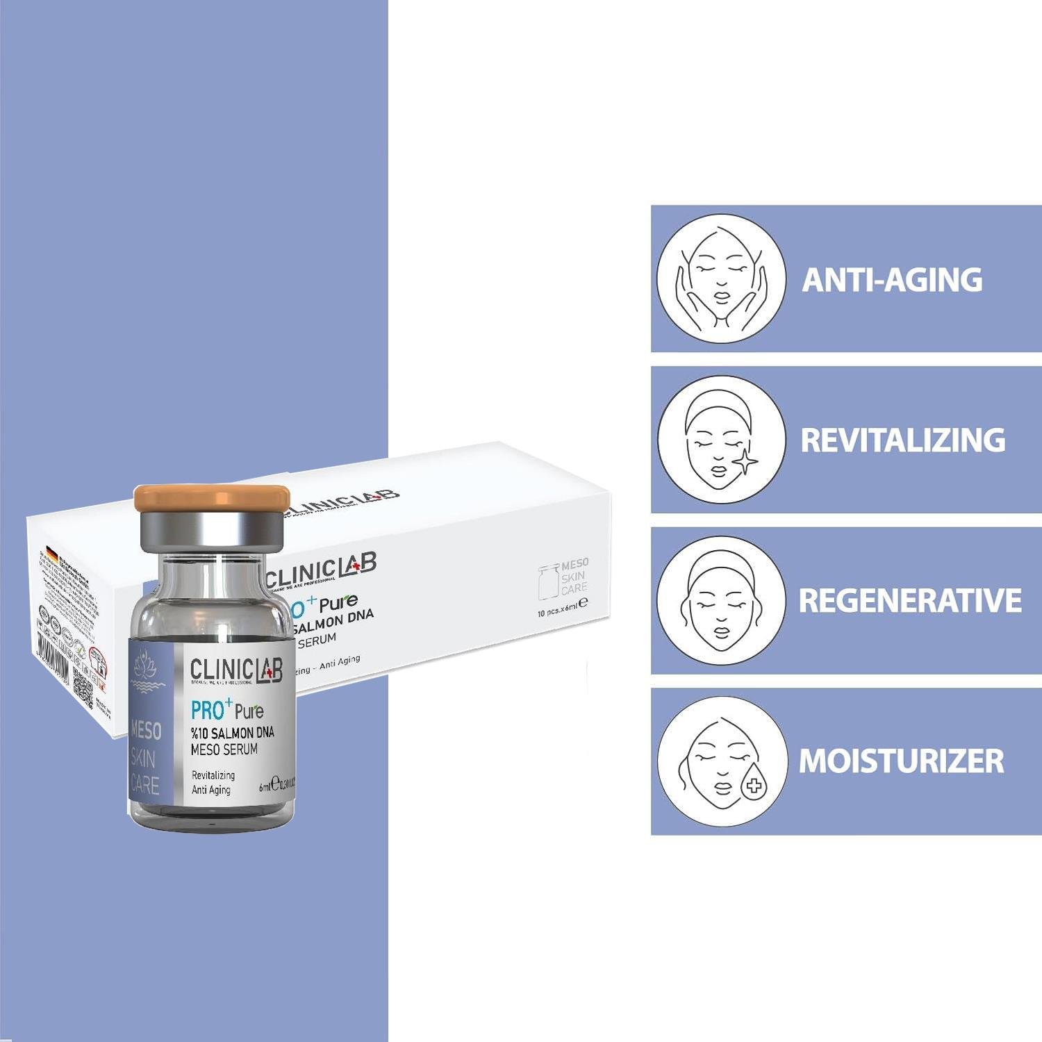 Cliniclab Pro+ Pure %10 Salmon DNA Meso Serum 6 mL x 10 pcs