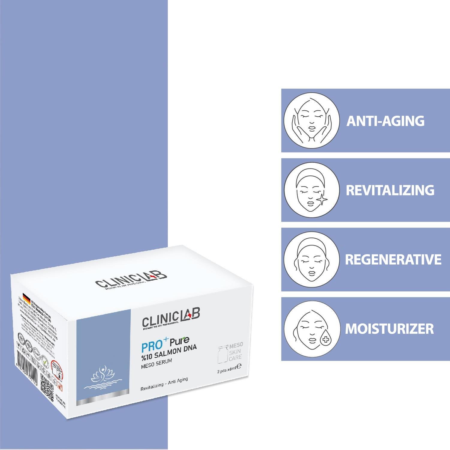 Cliniclab Pro+ Pure %10 Salmon DNA Meso Serum 6 mL x 2 pcs  