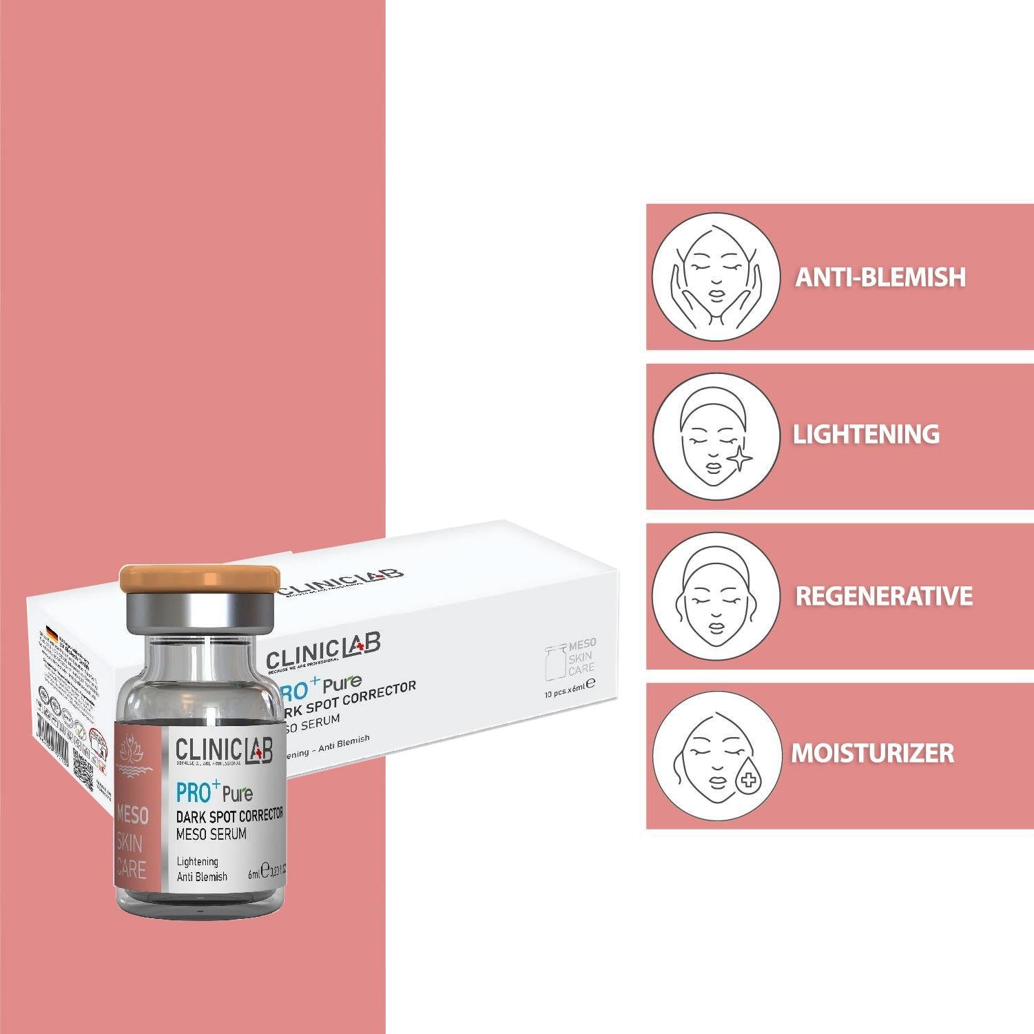 Cliniclab Pro+ Pure Dark Spot Corrector Meso Serum 6 mL x 10 pcs 