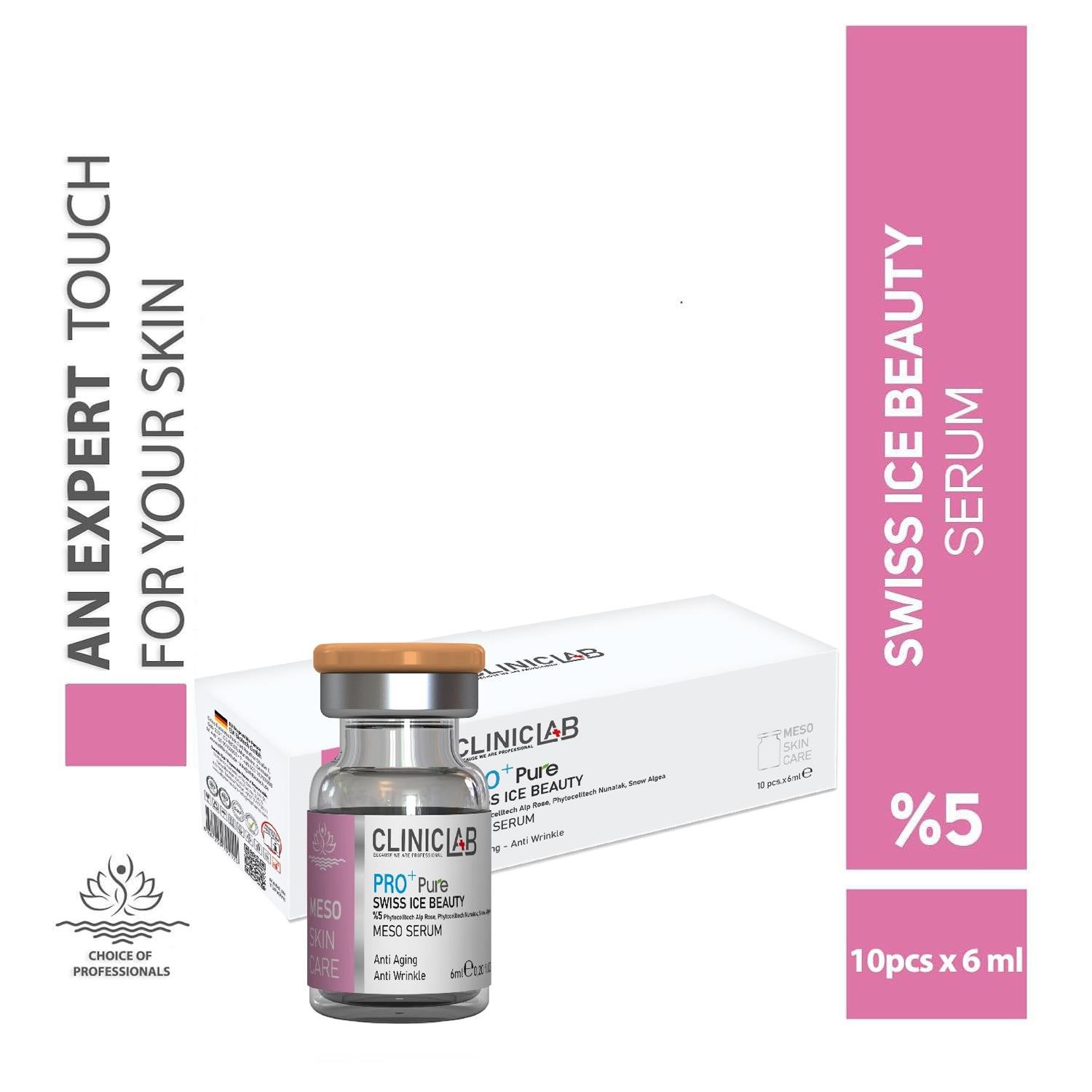 Cliniclab Pro+ Pure Swiss Ice Beauty Meso Serum 6 mL x 10 pcs