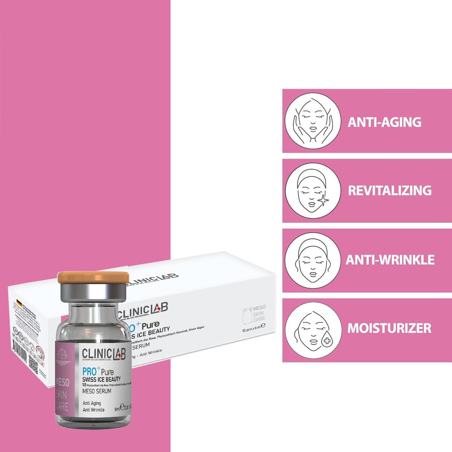 Cliniclab Pro+ Pure Swiss Ice Beauty Meso Serum 6 mL x 10 pcs