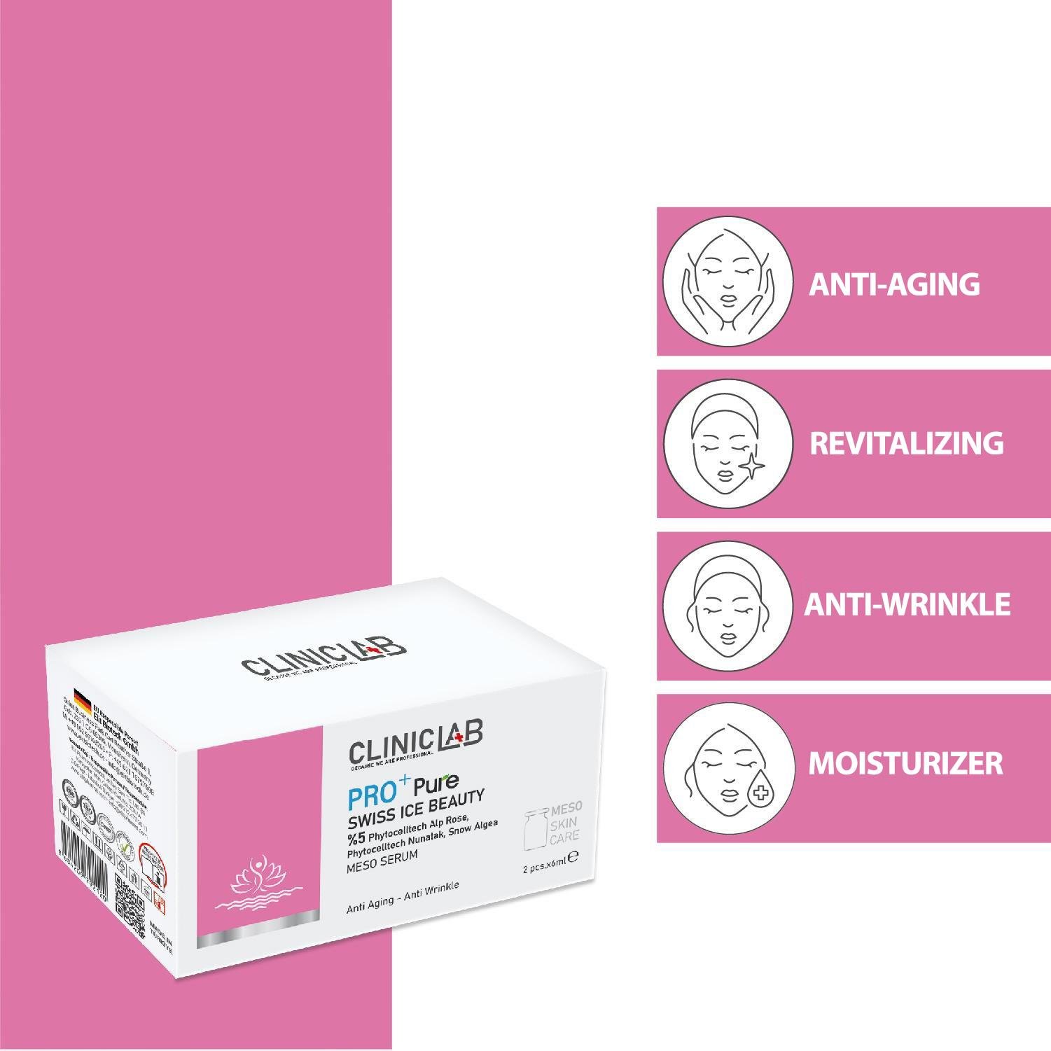 Cliniclab Pro+ Pure Swiss Ice Beauty Meso.Serum 6 mL x 2 pcs  