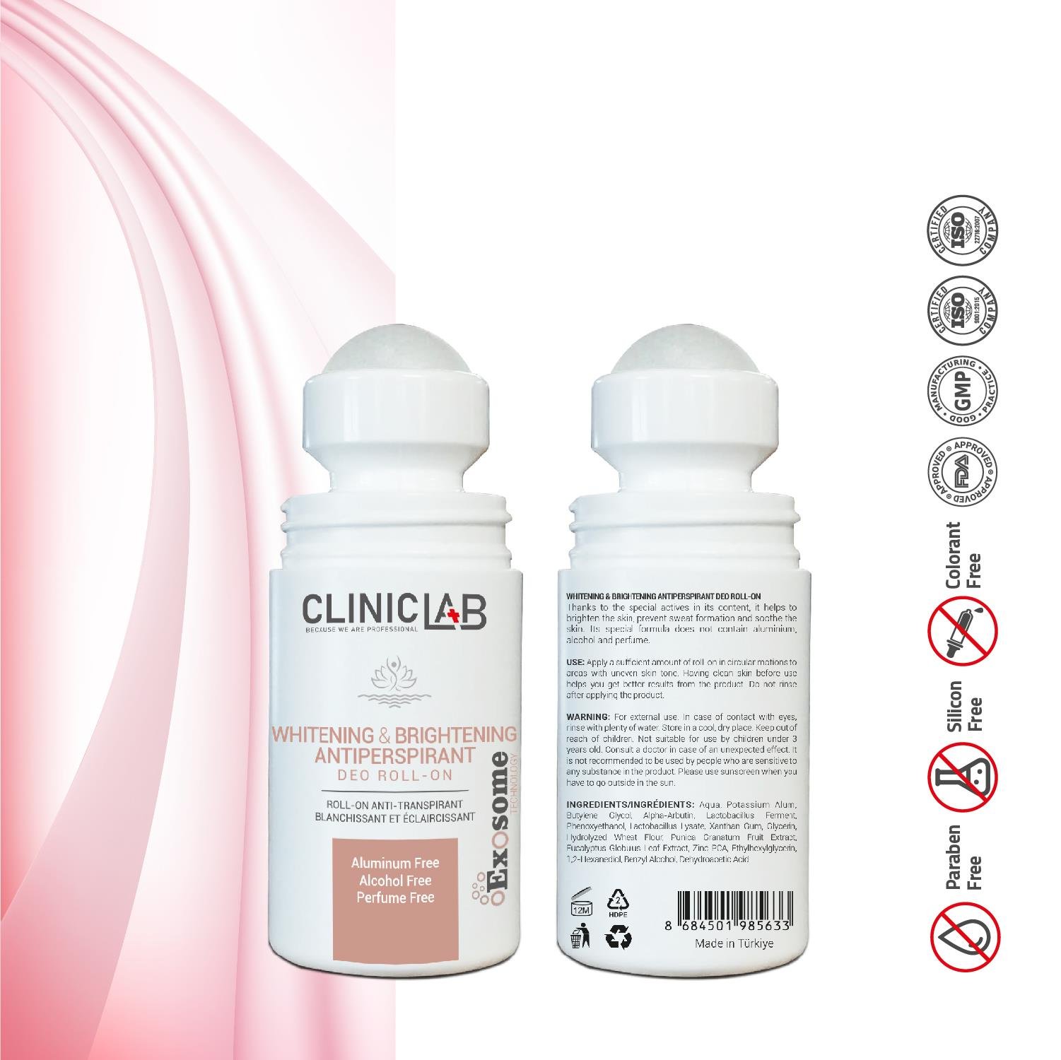 Cliniclab Whitening and Brighteing Antiperspirant Deo Roll-On 50 ml