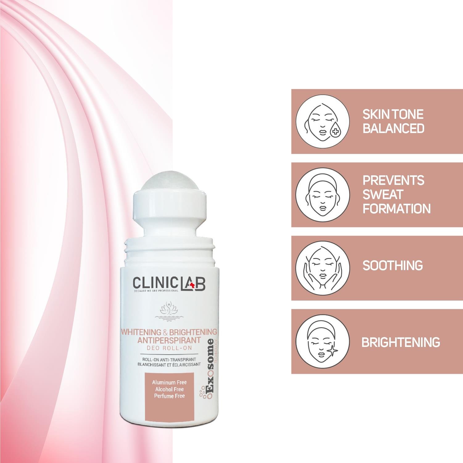 Cliniclab Whitening and Brighteing Antiperspirant Deo Roll-On 50 ml