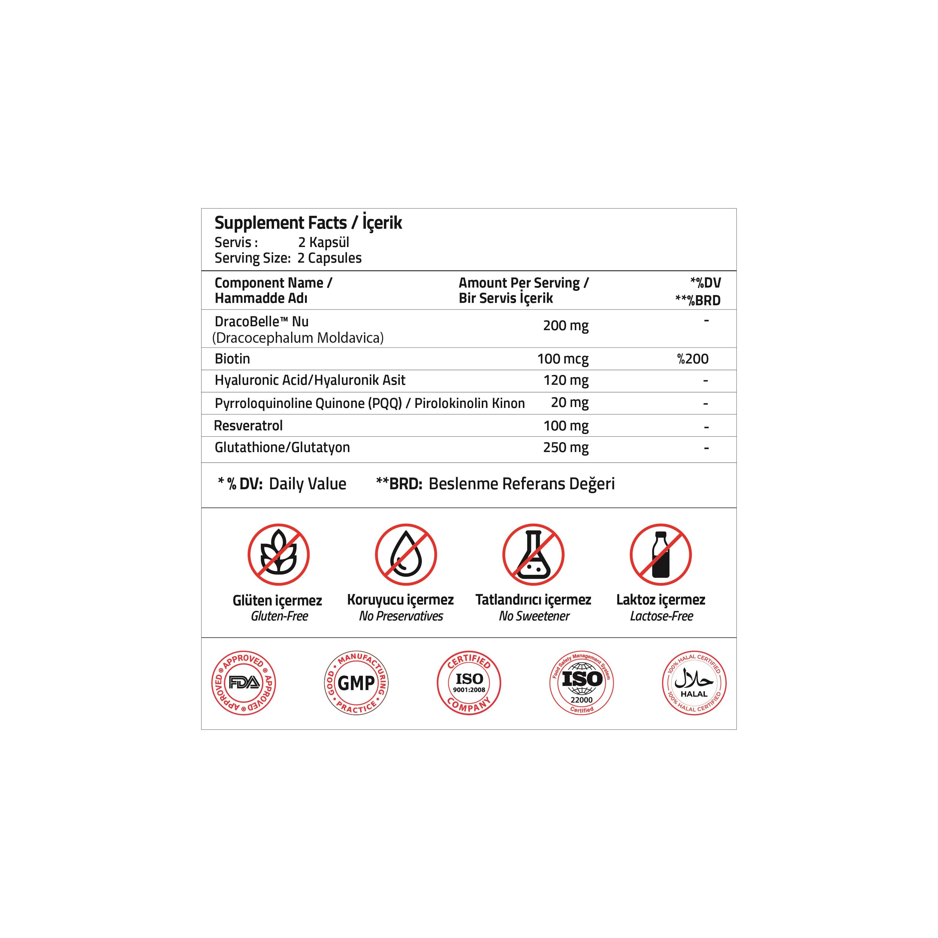 Dracobelle  Nu 200 mg 60 Kapsül
