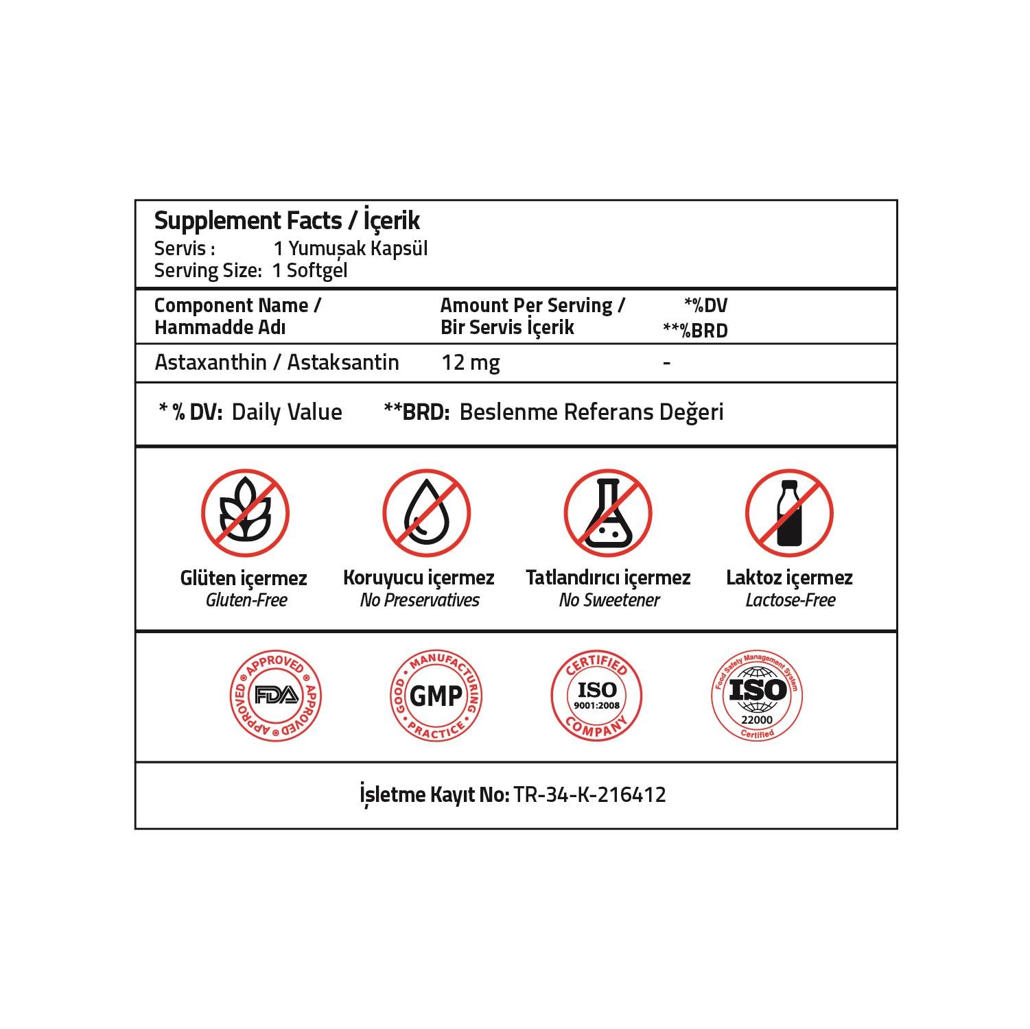 Validus Astaxanthin 12 mg 30 Softgel